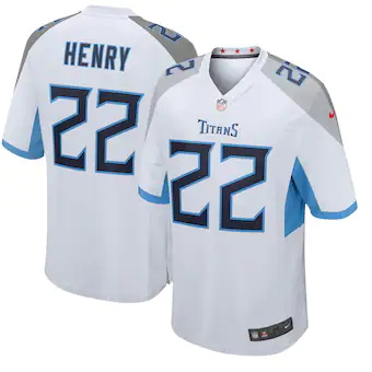 mens nike derrick henry white tennessee titans player game 